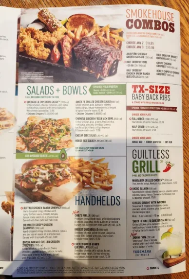 Chili’s Menu USA Prices 2026 with burgers, ribs, fajitas, and popular menu items