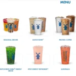 Dutch Bros Menu USA Prices 2026 featuring coffee, Rebel energy drinks, Freeze beverages, seasonal drinks, lemonades, teas, smoothies, and snacks.