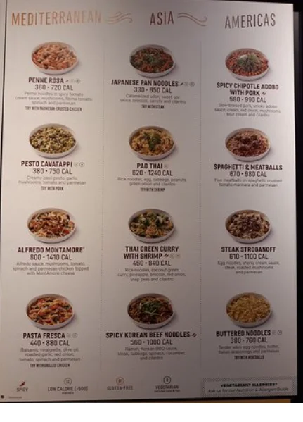 Noodles & Company Menu USA Prices 2026 with pasta, mac and cheese, salads, and drinks
