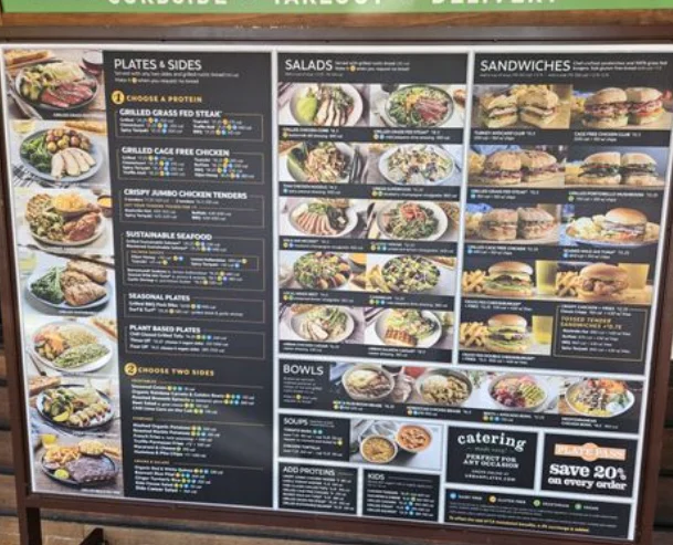 Urban Plates Menu USA Prices 2026 featuring grilled steak, salad, burger and chicken meals