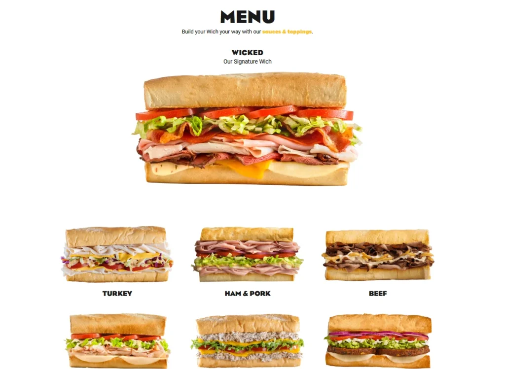 Which Wich Menu USA Prices 2026 featuring fresh customizable sandwiches, breakfast items, drinks, and catering options.