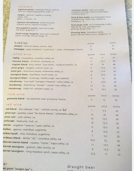 Wildflower Menu USA Prices 2026 with breakfast, sandwiches, salads, soups, dinner and catering options