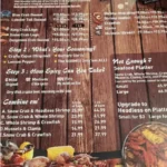 Crafty Crab menu with seafood boil, crab legs, shrimp, and Cajun-style seafood options Select 86 more words to run Humanizer.