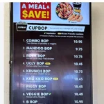 CupBop Menu USA Prices 2026