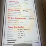 Golden Apple Buffet menu and buffet dining selection