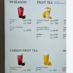 HEYTEA Menu USA 2026 with popular fruit tea, matcha, milk tea, and Cheese Cloud drinks