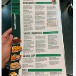 Metro Diner menu with breakfast, burgers, comfort food, family meals, and beverages