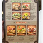 Toadstool Cafe menu at Universal Studios Hollywood with Mario-themed food and drinks