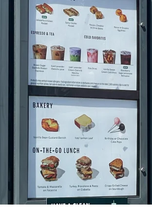 Starbucks Lite Bites Menu Prices 2026 featuring protein boxes, snack pockets, and light meal options