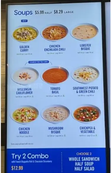 Café Zupas menu with soups, salads, sandwiches, bowls, and prices 2026