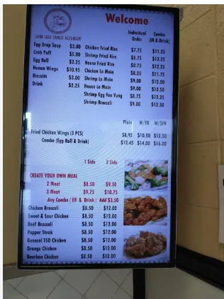 China Chef menu with Chinese appetizers, fried rice, chicken entrées, lo mein and hibachi dishes with prices