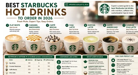 Starbucks hot coffee menu with prices 2026