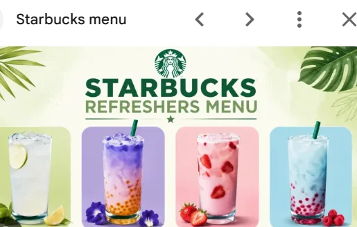 Starbucks Refreshers Menu Prices 2026