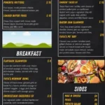Yaya’s Lansing menu featuring flame-broiled chicken dinners, sandwiches, salads, wraps, and family packs